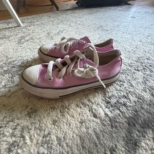 Kids Pink Lace-Up Sneakers